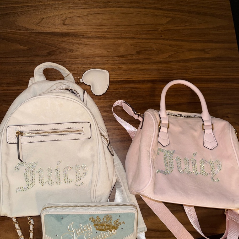 Juicy Couture Y2K Bundle- Small Backpack + Purse+ Wallet